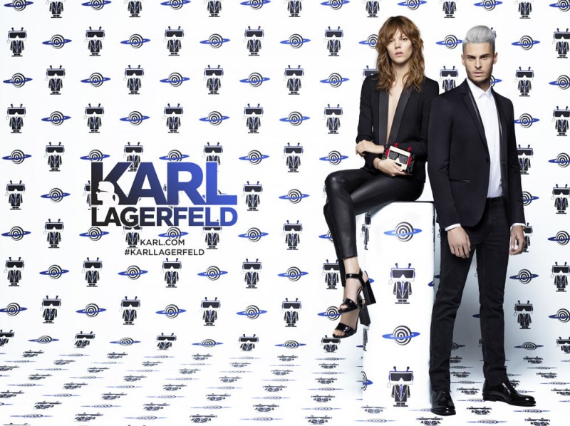 Freja Beha Erichsen and Baptiste Giabiconi appear in Karl Lagerfeld's spring-summer 2016 campaign.