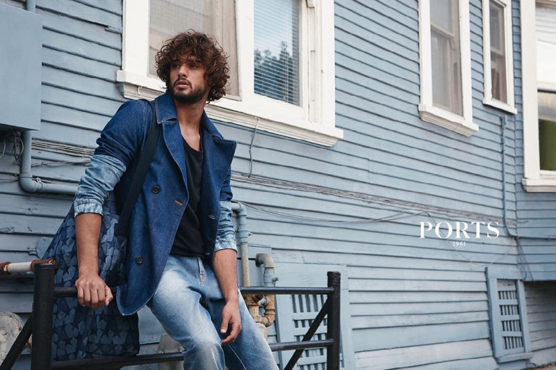 Marlon Teixeira dons denim for Ports 1961's spring-summer 2016 campaign.