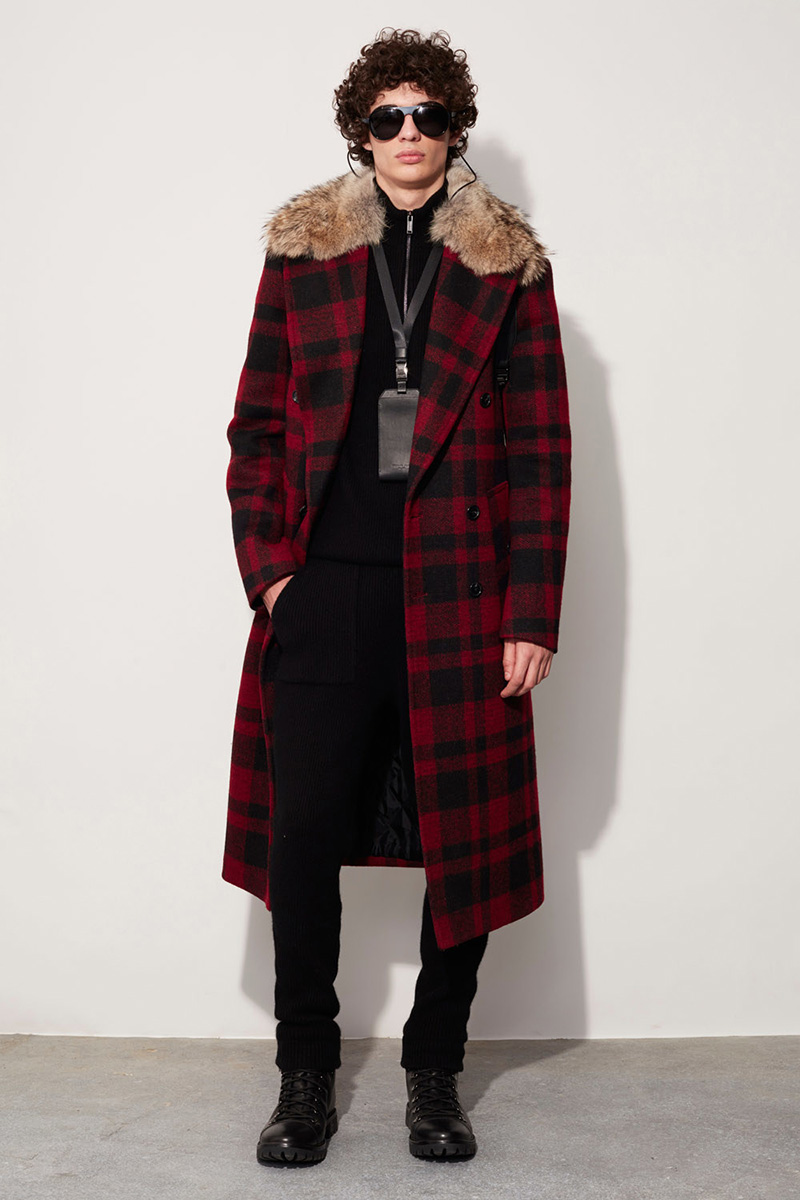 Michael Kors combines tartan with fox fur for quite the winter coat.