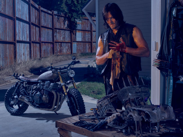The Walking Dead season six promo artwork featuring Norman Reedus as Daryl Dixon.