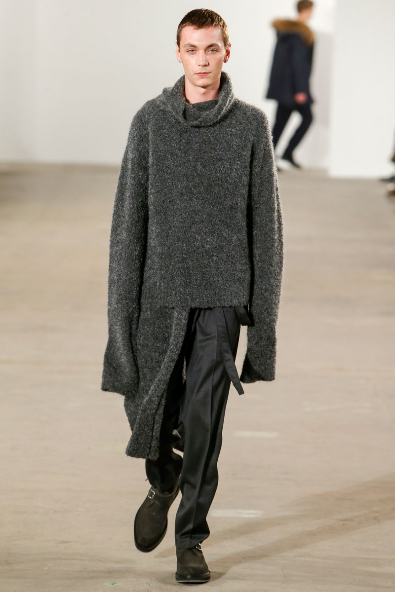 Ovadia & Sons revisits the sweater with new proportions and an asymmetric cut.