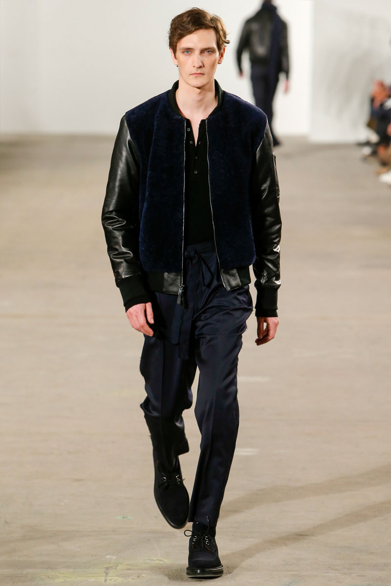 Ovadia & Sons incorporates streetwear into the mix with a luxe fall leather bomber jacket.