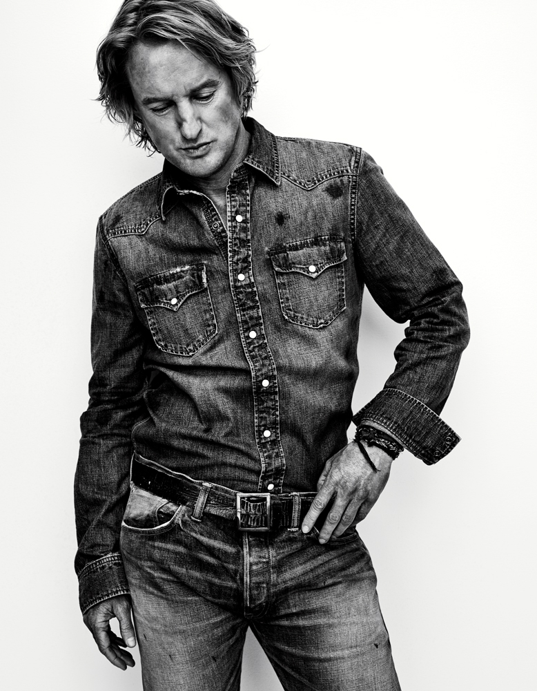 Owen Wilson does double denim for Interview magazine.