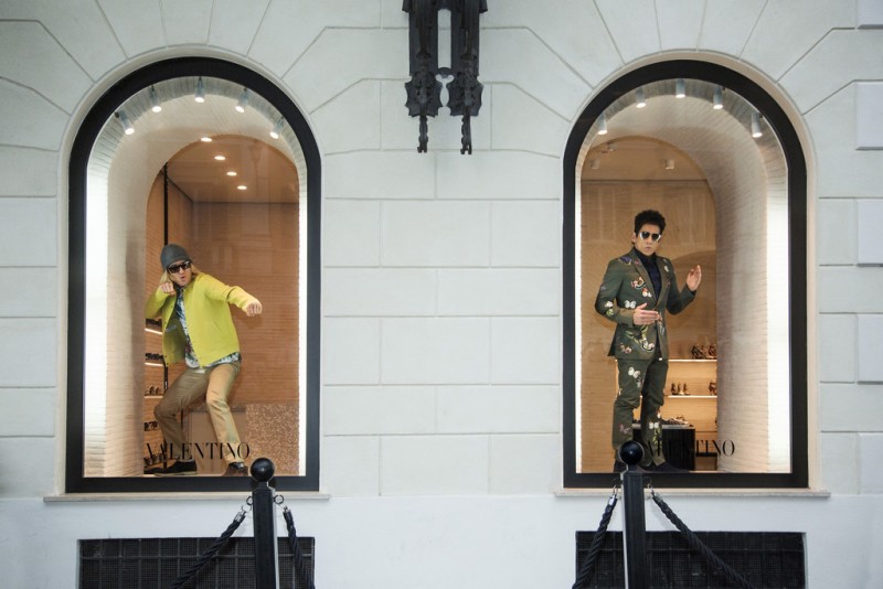 Zoolander No. 2s Hansel and Derek take to Rome to pose in the store windows of Valentino.