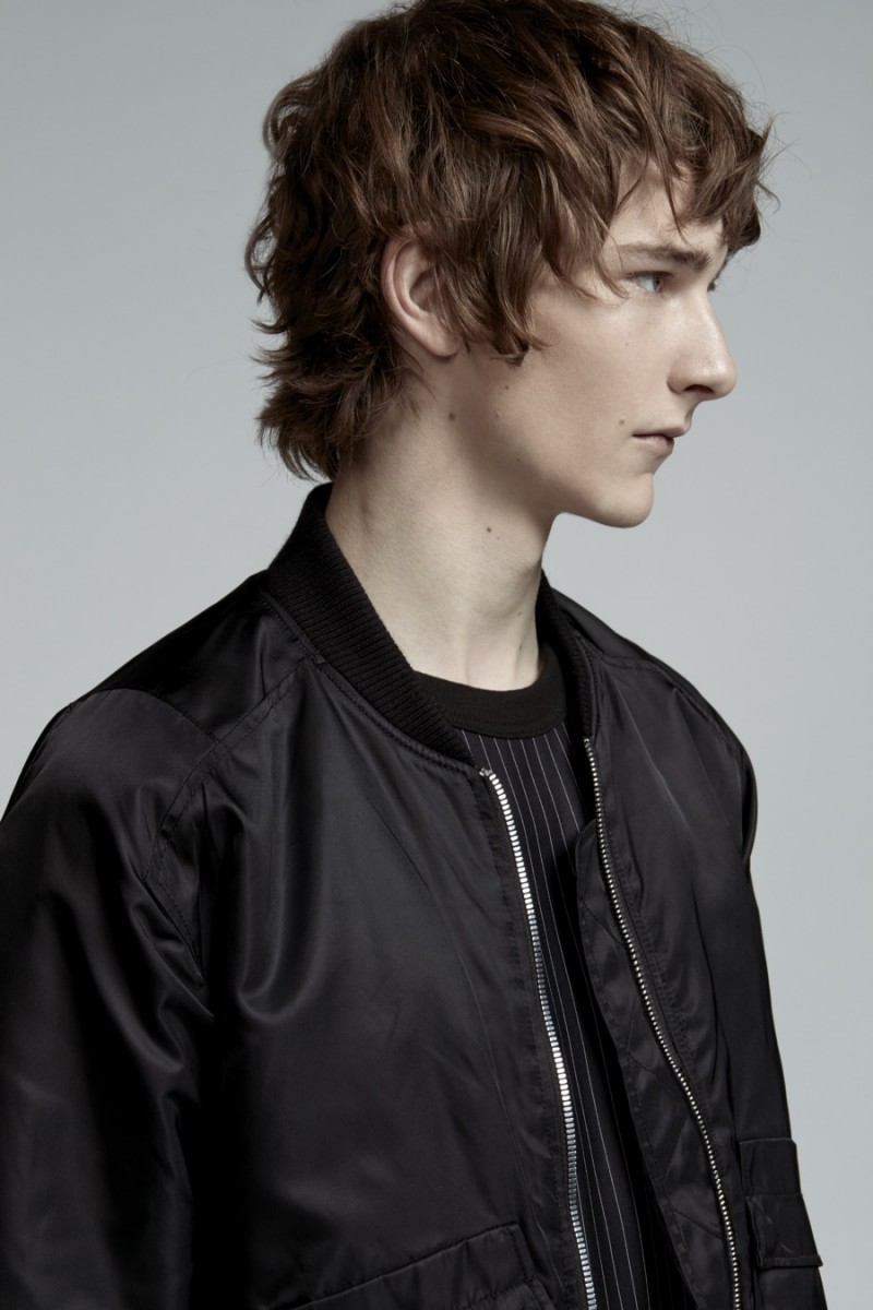 Dominik Hahn pictured in a PLAC bomber jacket.