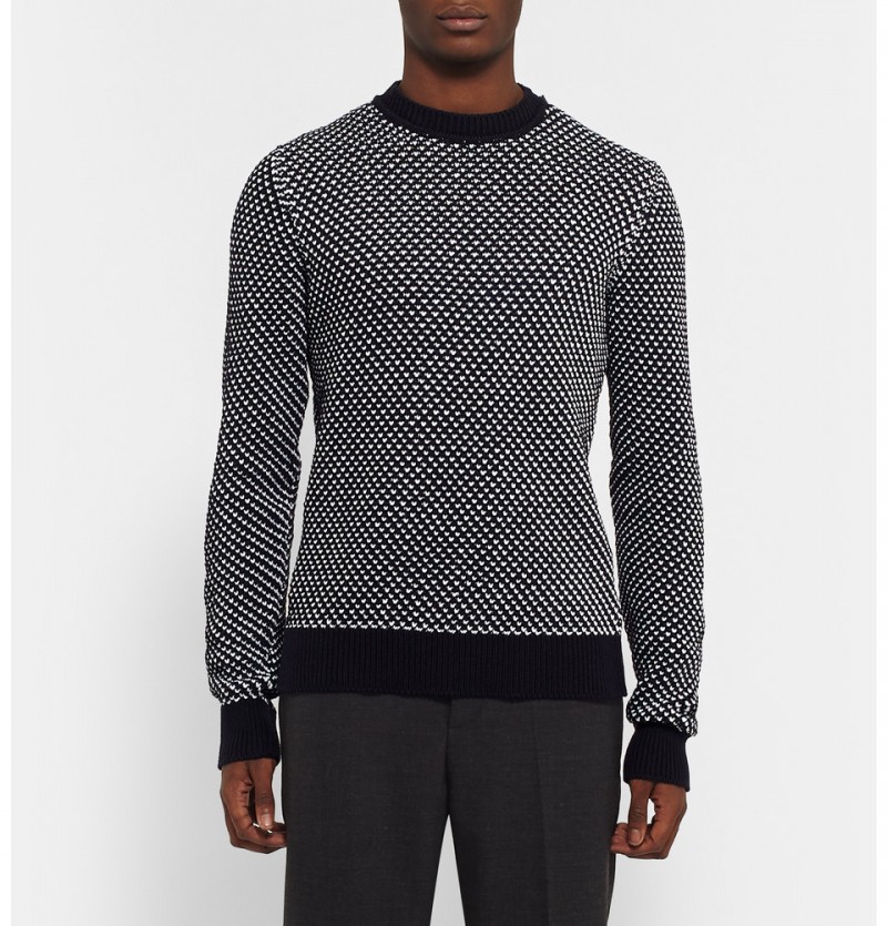 Raf Simons Birdseye Cotton Blend Sweater