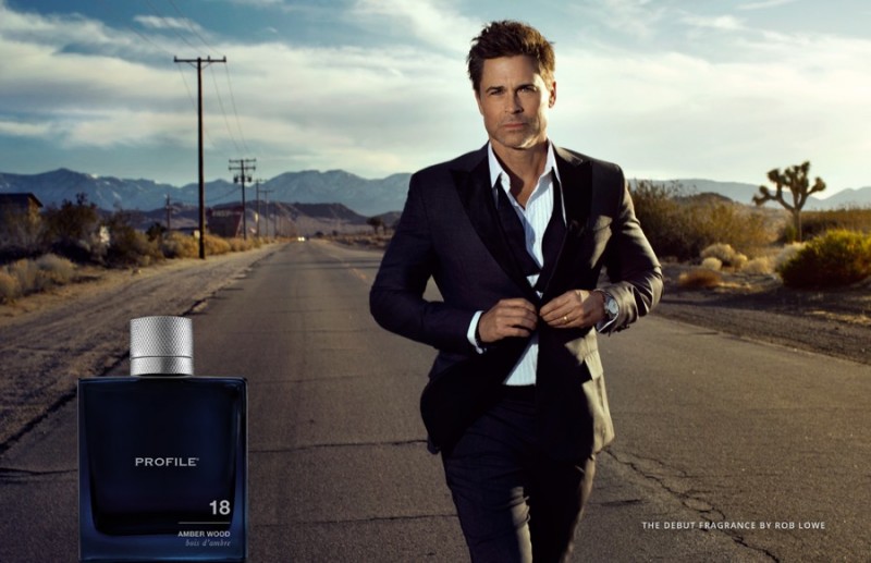 Rob Lowe stars in the fragrance campaign for Profile 18 Amber Wood.