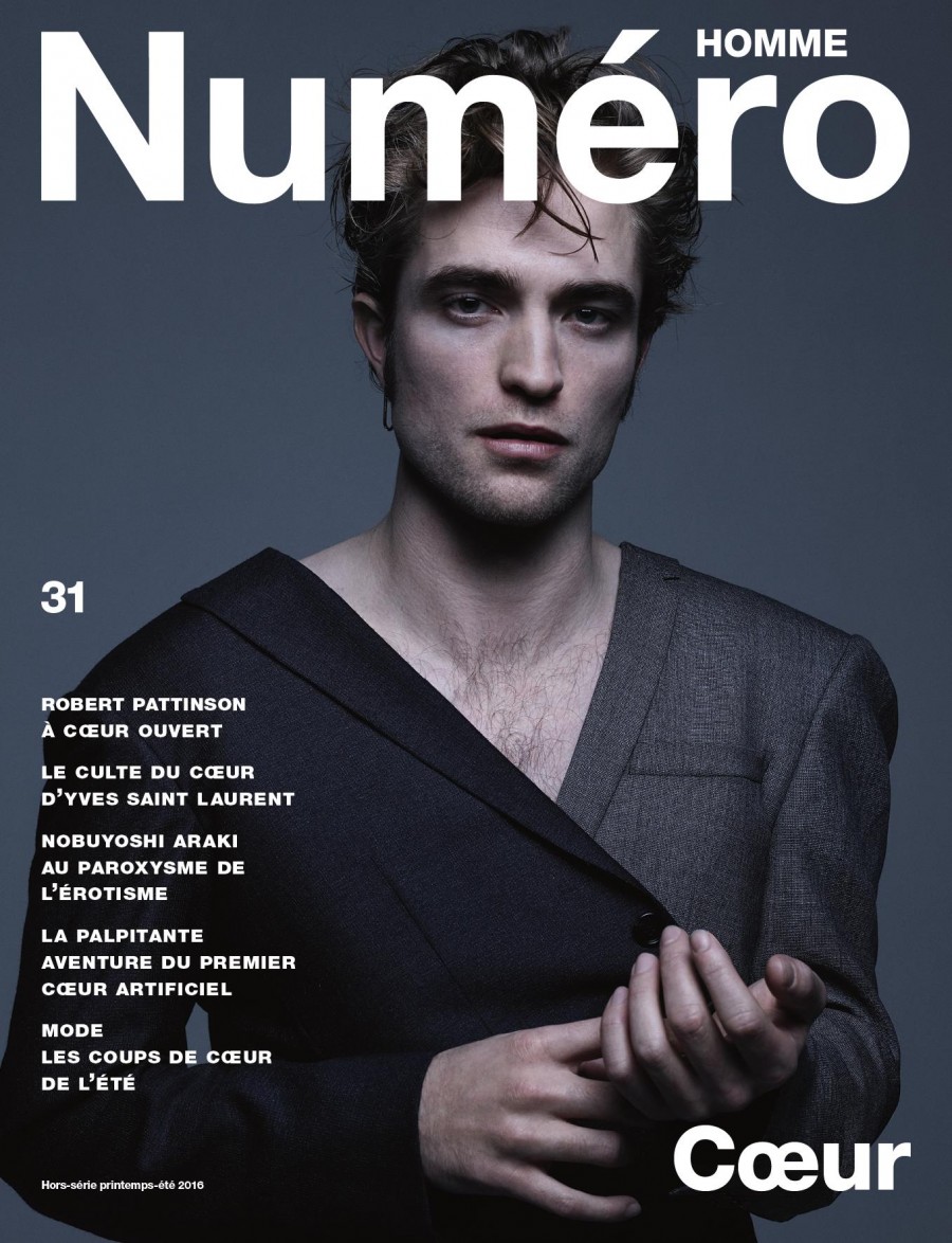 Robert Pattinson covers the most recent issue of Numéro Homme.