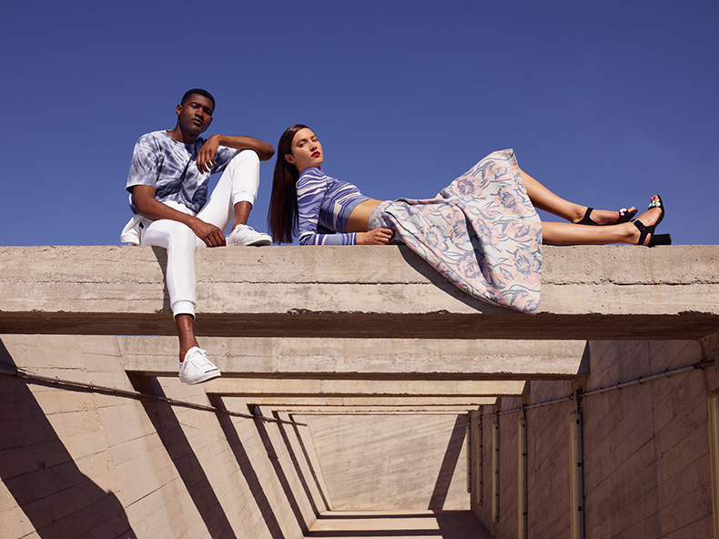 Model Jourdan Copeland appears in Schuh's spring-summer 2016 campaign.
