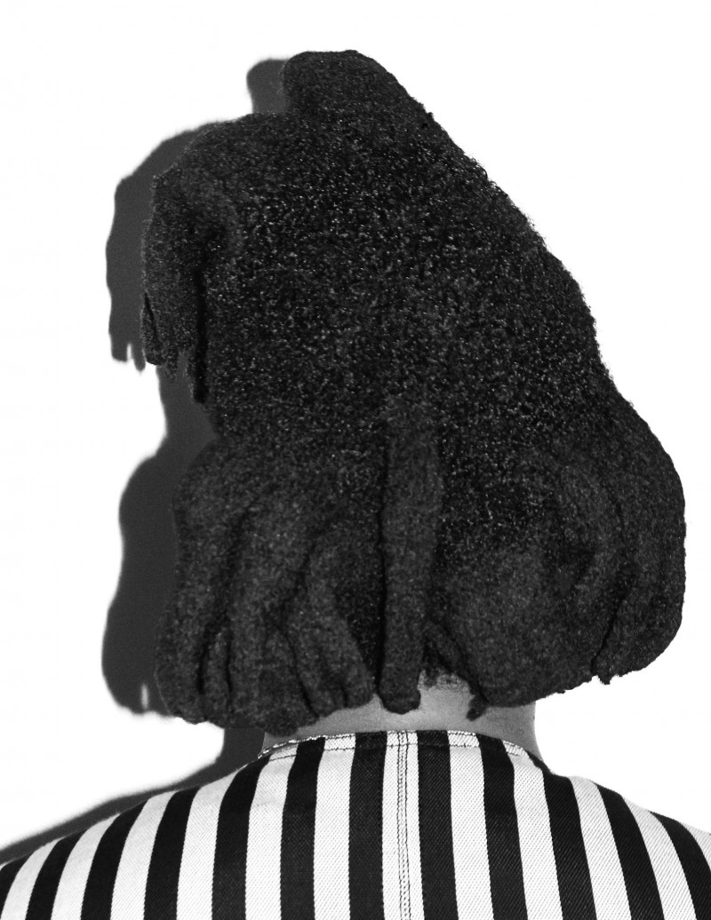 The Weeknd's hair photographed from behind for British GQ.