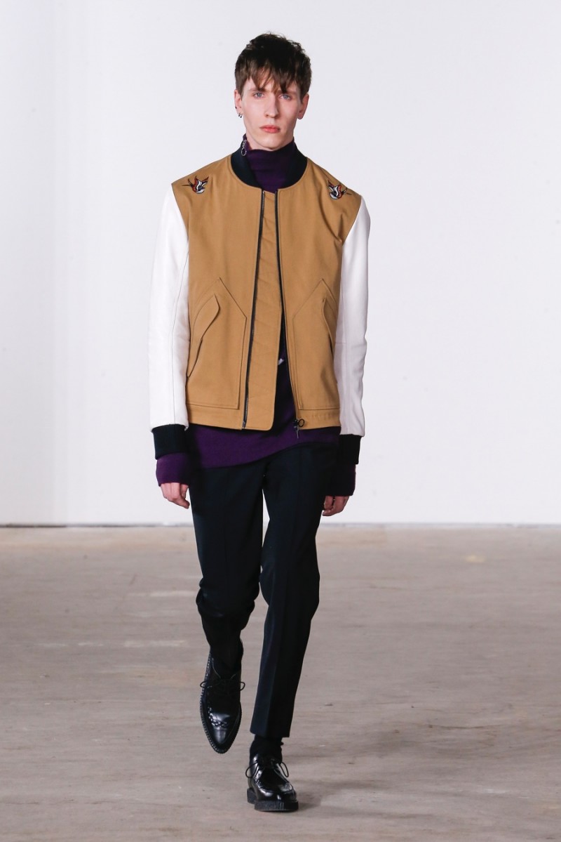 Tim Coppens shows a sense of fun for fall-winter 2016 with colorblocking and western accents.