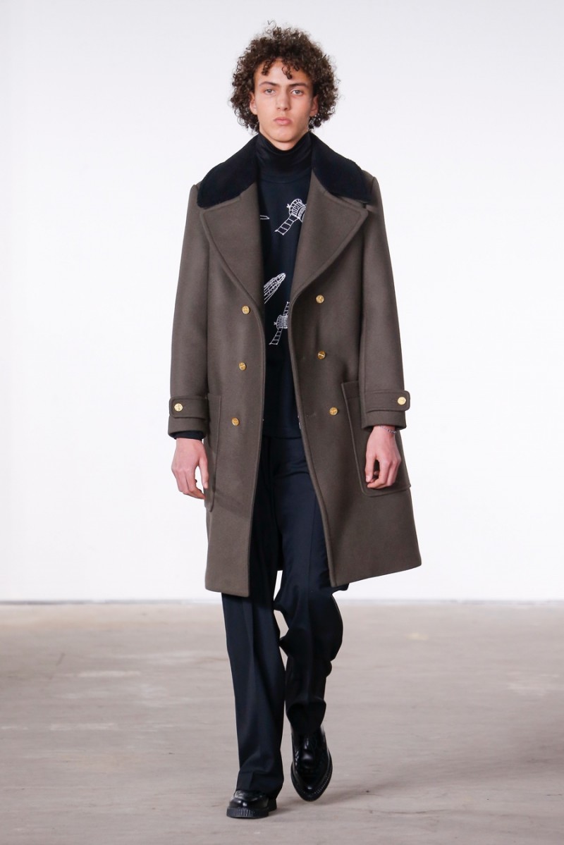 Military-style coats add a strong tailored edge to Tim Coppens' fall-winter 2016 outerwear.