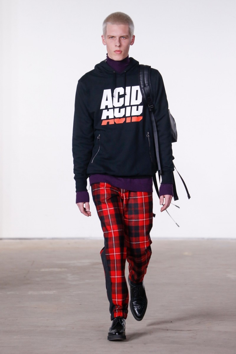 Fashions with a graphic ACID signal a capsule collection from Tim Coppens available now.