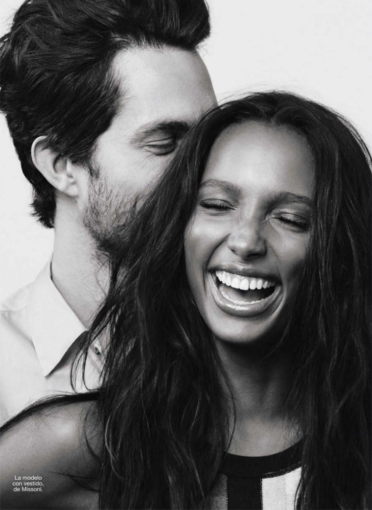 Tobias Sorensen and Jasmine Tookes photographed by Jason Kim for Glamour Spain.