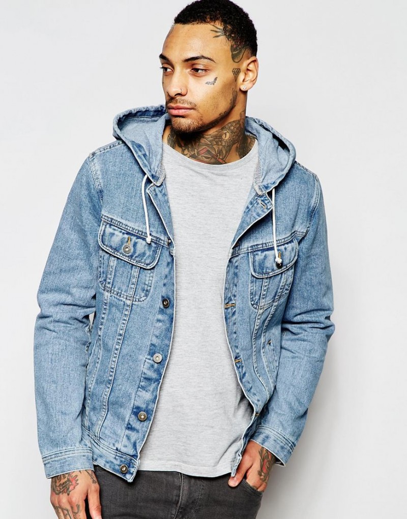 ASOS Men's Hooded Denim Jacket