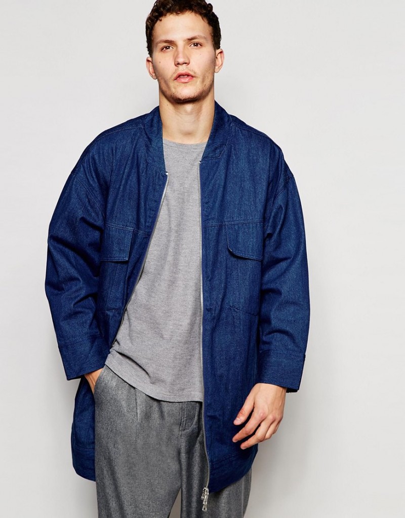 asos longline denim jacket