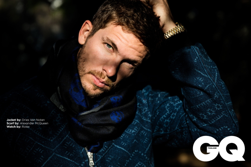 Adam Senn stars in an editorial for GQ Thailand.