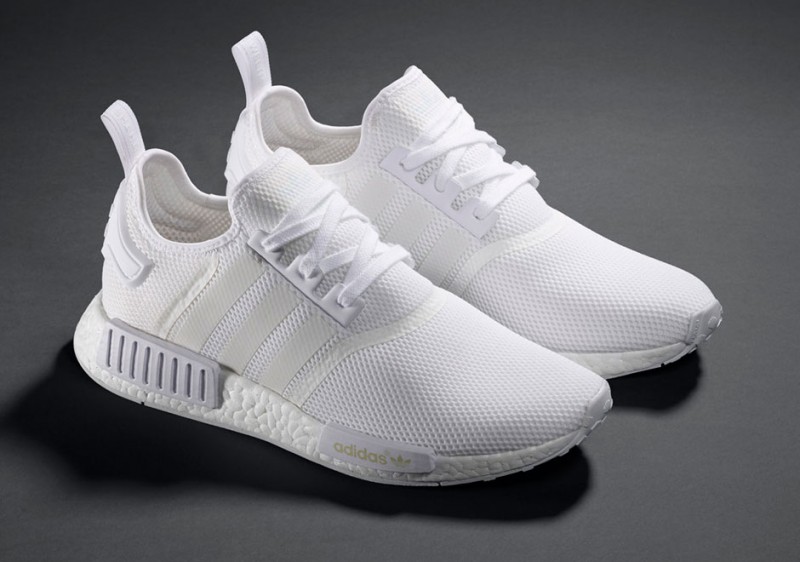 Adidas Originals NMD Runner Sneakers in White » Miguel Rocks Frayed Denim at Adidas Originals NMD Concert Adidas Originals NMD Runner Sneakers in White
