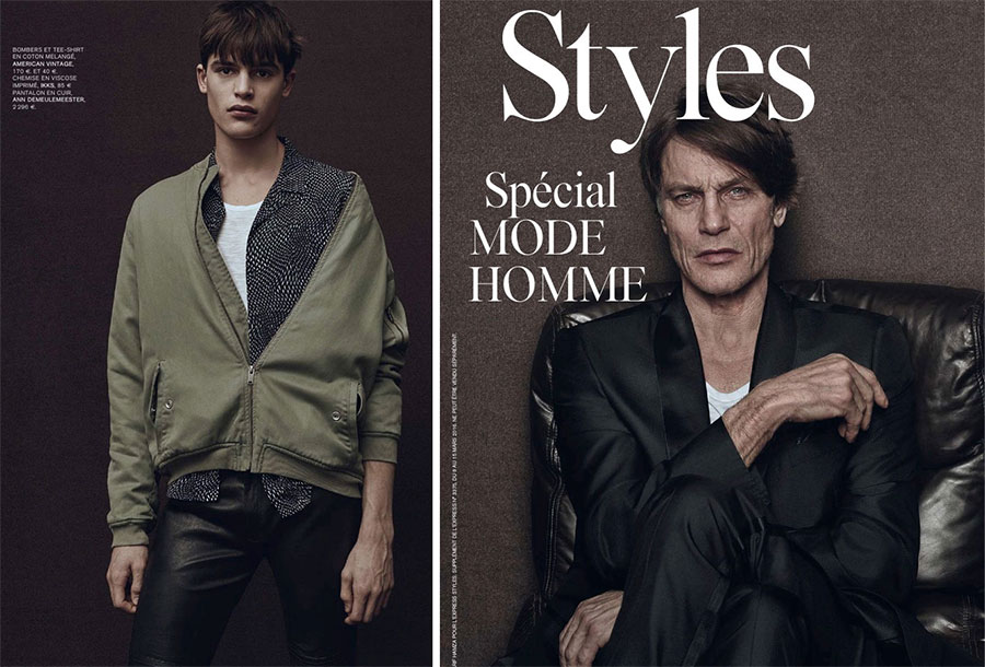 Model Father & Son: Andre & Parker van Noord Star in L’Express Styles Editorial