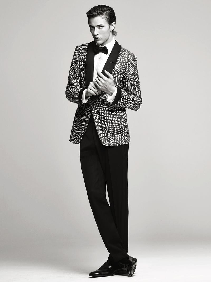 Lucky Blue Smith dons a sharp tuxedo for the pages of CR Fashion.