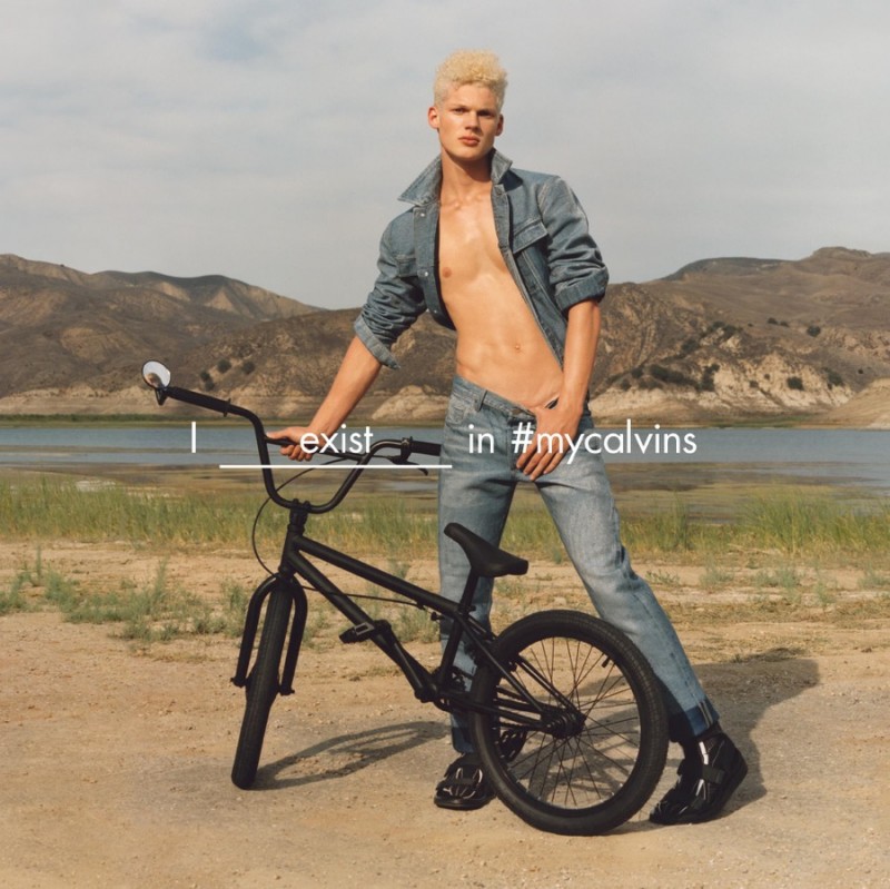 Dillon Westbrock doubles down on denim for Calvin Klein Collection's spring-summer 2016 campaign.