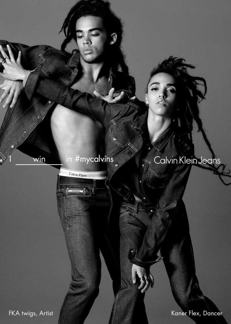 Kaner Flex and FKA twigs star in Calvin Klein Jeans' spring-summer 2016 campaign.