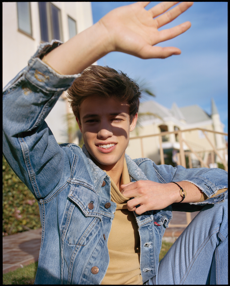 Cameron Dallas channels 90s style in denim for his Wonderland shoot.