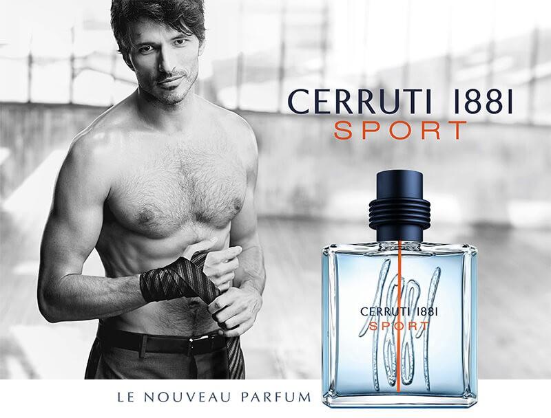 Andres Velencoso Segura fronts Cerruti 1881 Sport's fragrance campaign.