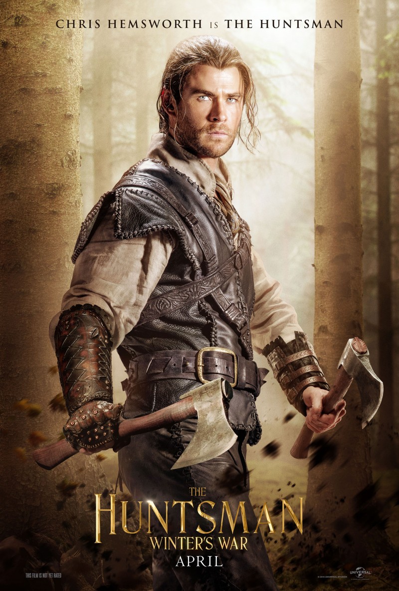 Chris Hemsworth stars in poster artwork for The Huntsman: Winter's War.