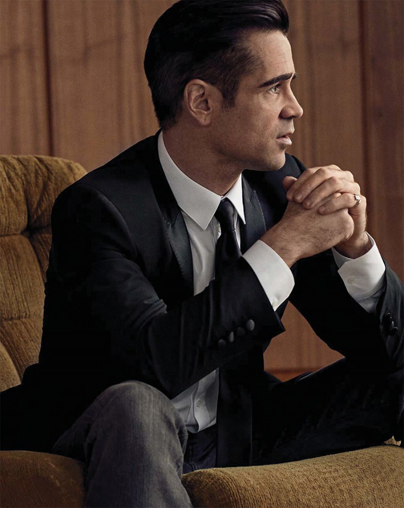 Colin Farrell is sartorial in a Dolce & Gabbana suit.