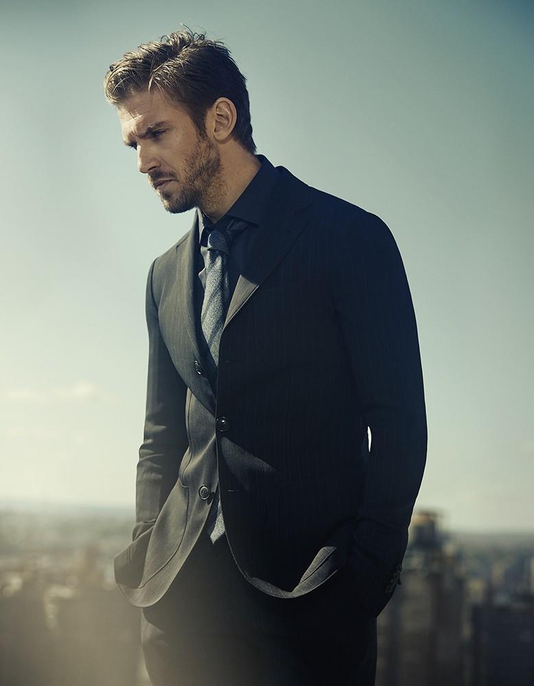 Dan Stevens is a tailored vision as he graces the pages of British GQ in Giorgio Armani.