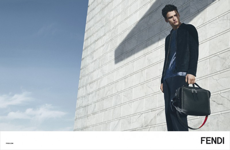 Simon Nessman fronts Fendi's spring-summer 2016 campaign.