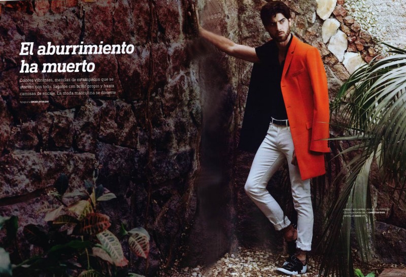 Model Ferran Calderon photographed for La Vanguardia magazine.