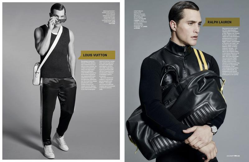 Ollie Edwards wears Louis Vuitton and Ralph Lauren for GQ Russia.