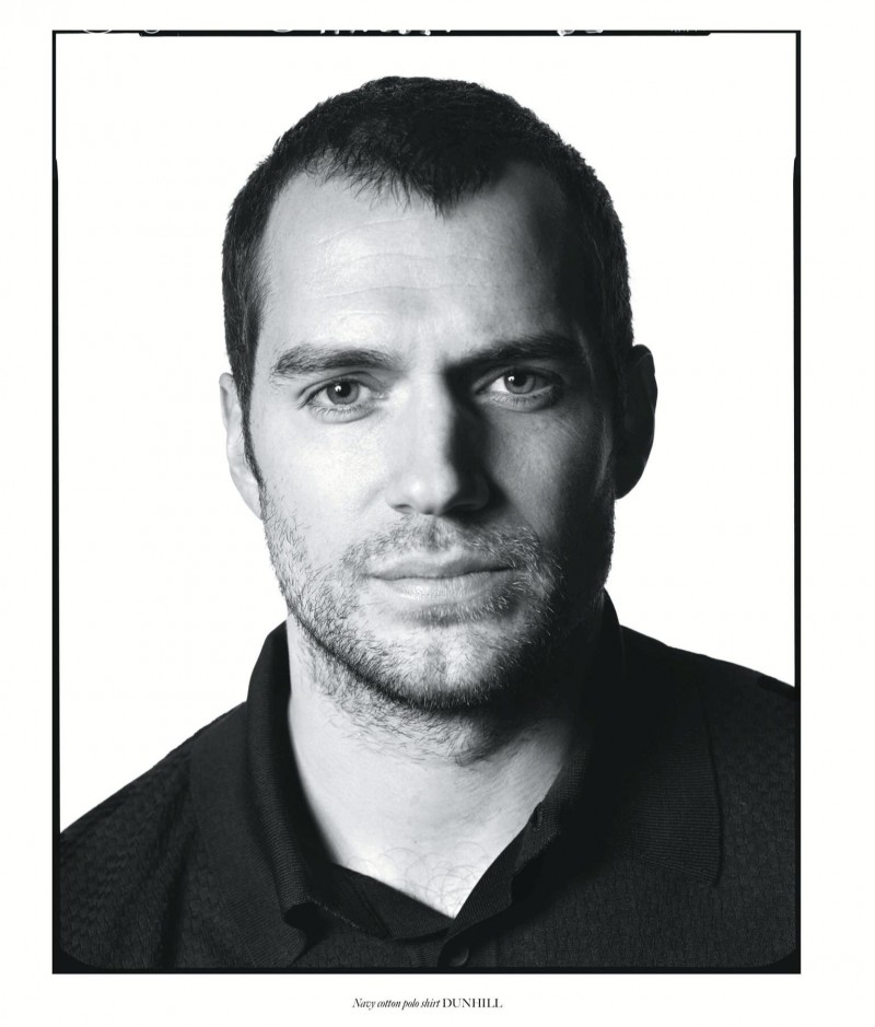 Henry Cavill dons a polo shirt from Dunhill.