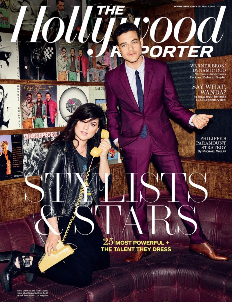 Rami Malek is joined by his stylist Ilaria Urbinati for the cover of The Hollywood Reporter.