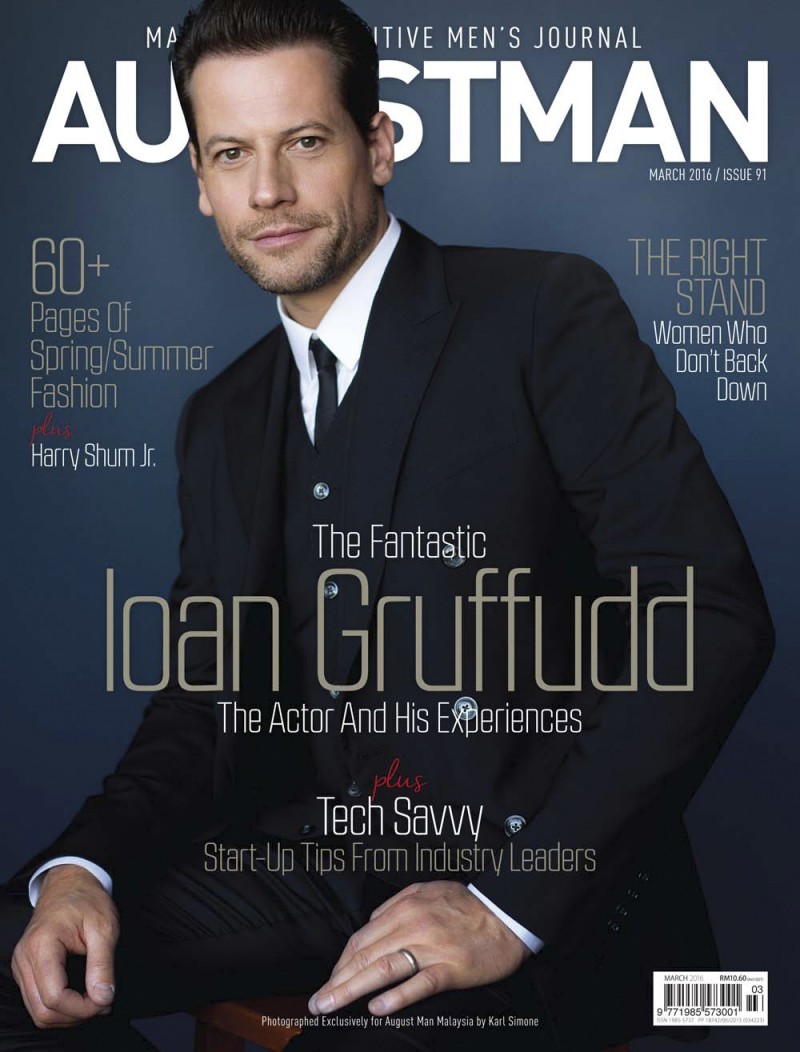 Ioan Gruffudd covers the March 2016 issue of August Man.