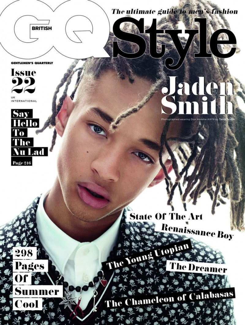 Jaden Smith covers the spring-summer 2016 issue of British GQ Style.