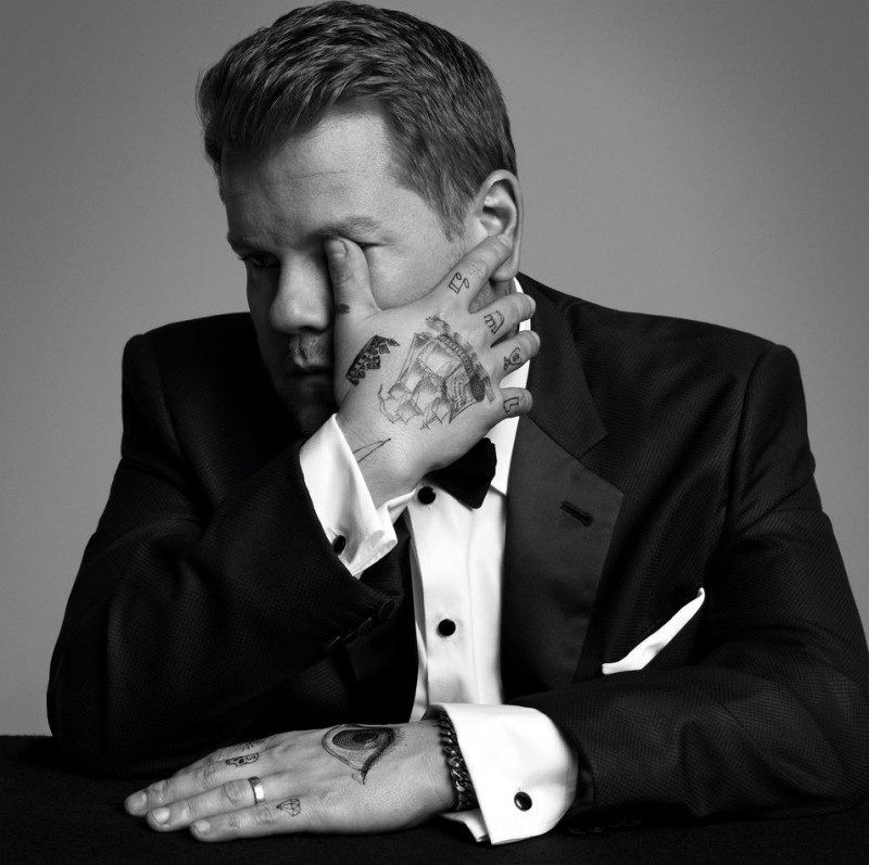 James Corden wears all clothes Giorgio Armani.