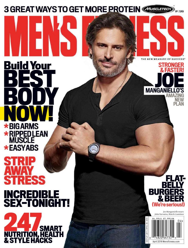Joe Manganiello covers the April 2016 issue of Men's Fitness.