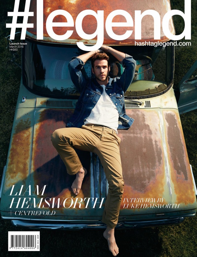 Liam Hemsworth covers the debut issue of Australian magazine #legend.