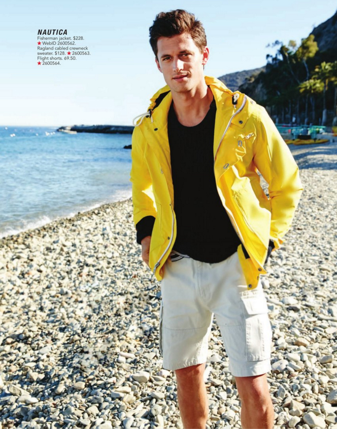 Garrett Neff goes sporty in Nautica fashions.