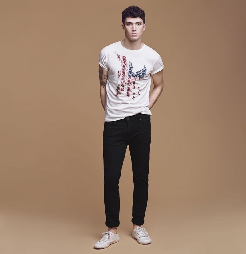 Matthew Holt wears Mango's Jan Slim-Fit Stretch jeans.