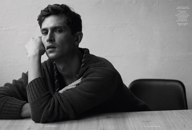 Mathias Lauridsen is a chic vision in a Hermes sweater.