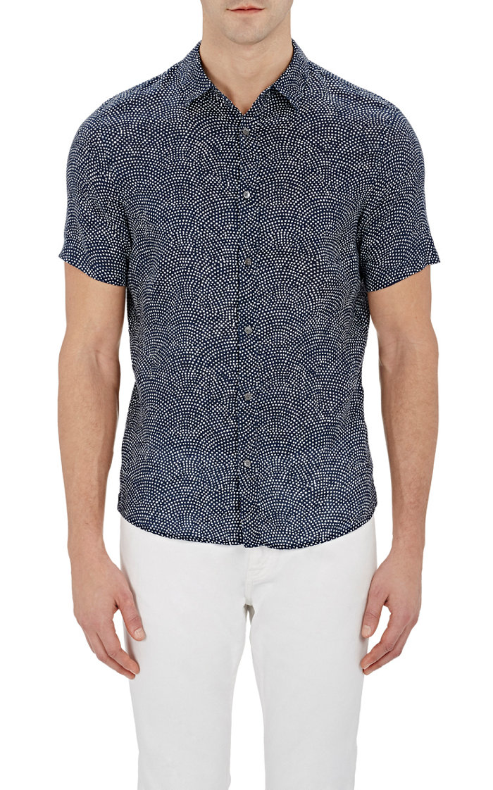 Michael Kors Men's Dotted Short-Sleeve Shirt
