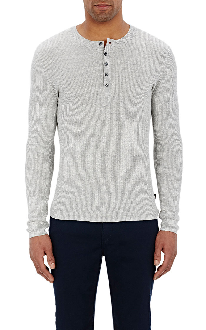 Michael Kors Men's Rib Knit Henley