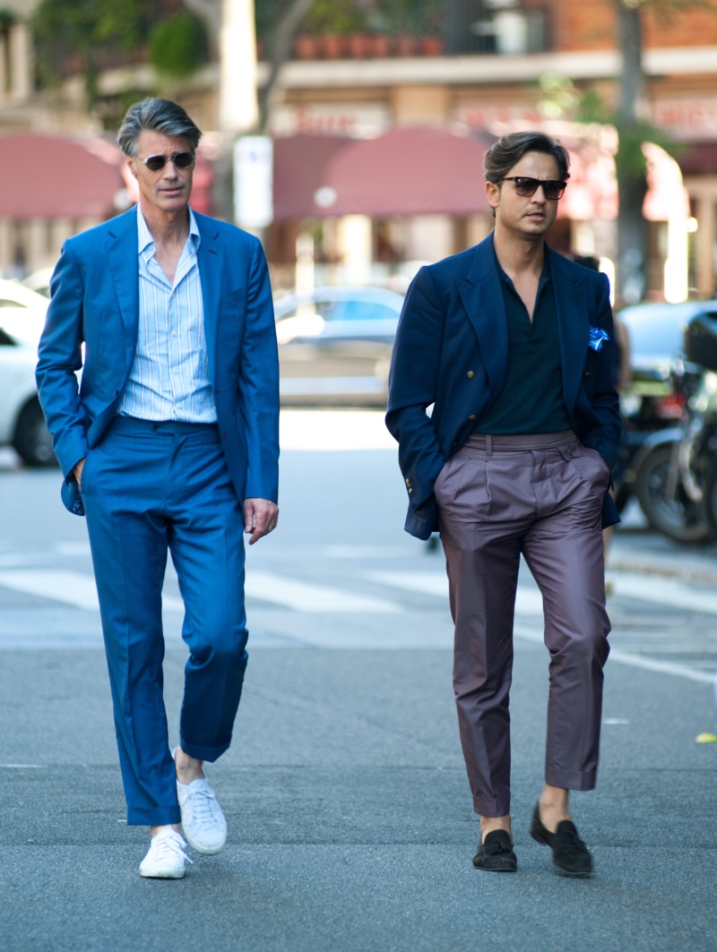 Milan Fashion Week Street Style Men in Suits