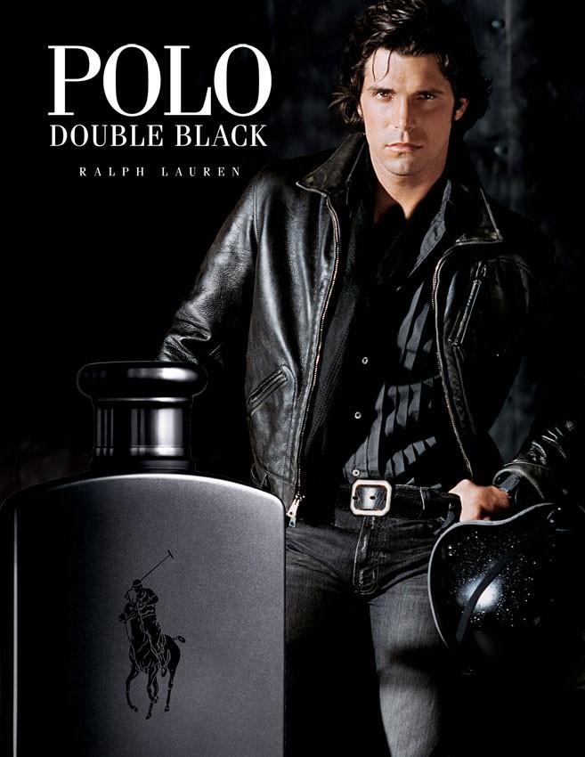 Nacho Figueras is a dashing figure in leather for Polo Ralph Lauren Double Black.