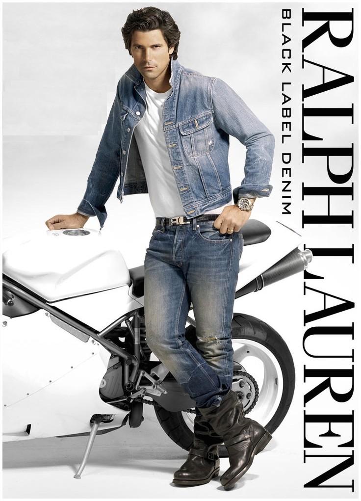 Nacho Figueras doubles down on denim for a 2015 Ralph Lauren advertisement.