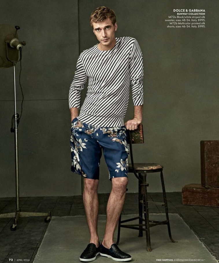 Clément Chabernaud embraces prints in Dolce & Gabbana.